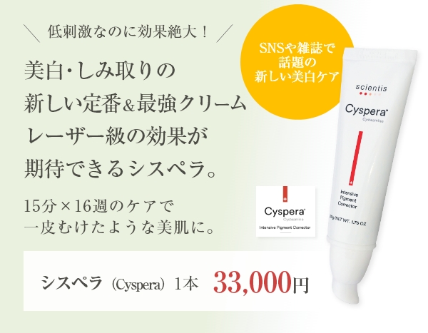 シスペラ（Cyspera）しみ治療用美白クリーム| 値段・効果・使い方