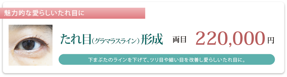 たれ目（グラマラスライン）形成