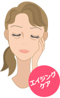 目じりなどの小じわが気になる