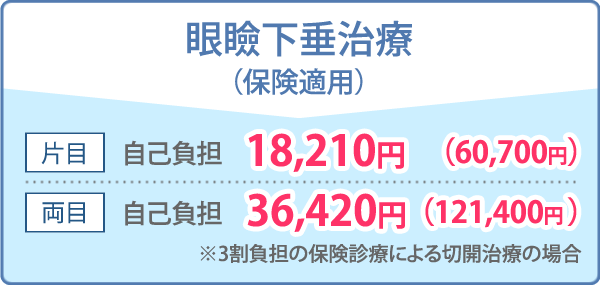 眼瞼下垂治療料金